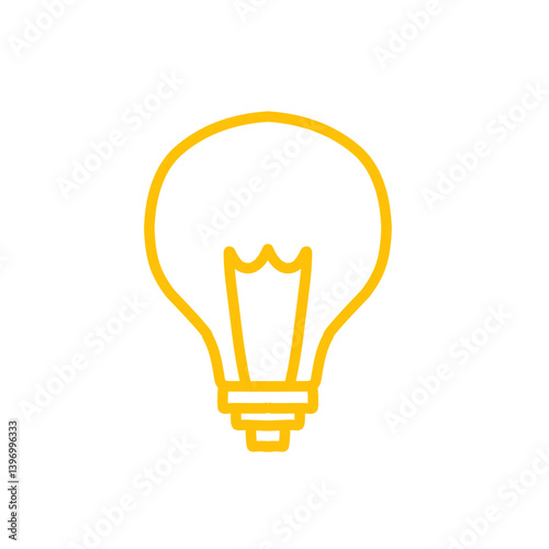 light bulb line vector