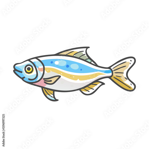celestial pearl danio fish icon, celestial pearl danio fish vector illustration-simple illustration of celestial pearl danio fish, perfect for celestial pearl danio fish logos and icons