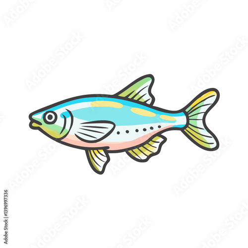 celestial pearl danio fish icon, celestial pearl danio fish vector illustration-simple illustration of celestial pearl danio fish, perfect for celestial pearl danio fish logos and icons