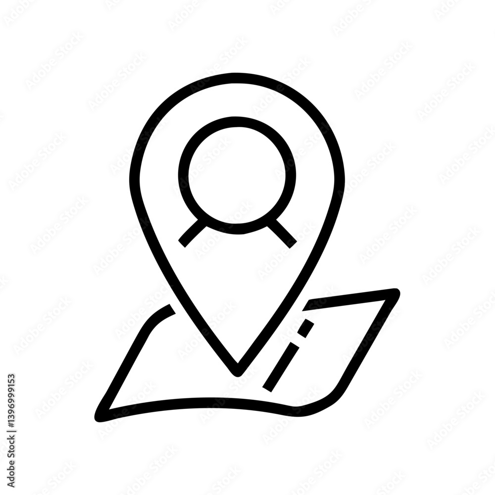 Location marker icon on map illustration Location marker icon on map illustration