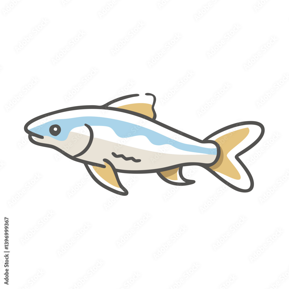 Fototapeta premium otocinclus fish icon, otocinclus fish vector illustration-simple illustration of otocinclus fish, perfect for otocinclus fish logos and icons