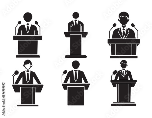 Public Speaker Icon Vector Design Illustration