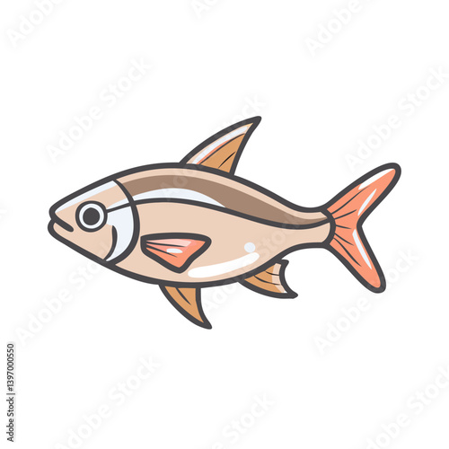 rummy nose tetra fish icon, rummy nose tetra fish vector illustration-simple illustration of rummy nose tetra fish, perfect for rummy nose tetra fish logos and icons