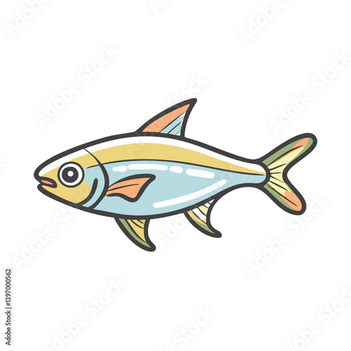 rummy nose tetra fish icon, rummy nose tetra fish vector illustration-simple illustration of rummy nose tetra fish, perfect for rummy nose tetra fish logos and icons