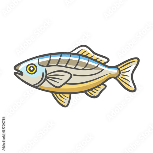 zebra danio fish icon, zebra danio fish vector illustration-simple illustration of zebra danio fish, perfect for zebra danio fish logos and icons