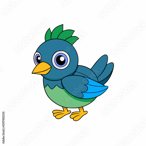 gurney s pitta bird vector on a white background 