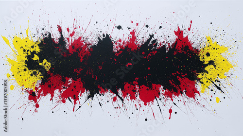 Make a Bold Statement with Black and Red Paint Splash Ideal for Contemporary Wall Art