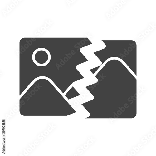 Broken Image icon vector image. Suitable for mobile apps, web apps and print media.