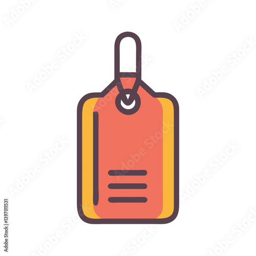 Luggage Tag for Travel Baggage Icon Design