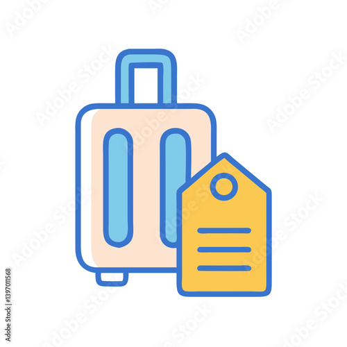 Luggage Tag for Travel Baggage Icon Design