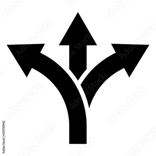 Vector illustration of Way direction icon isolated on transparent background