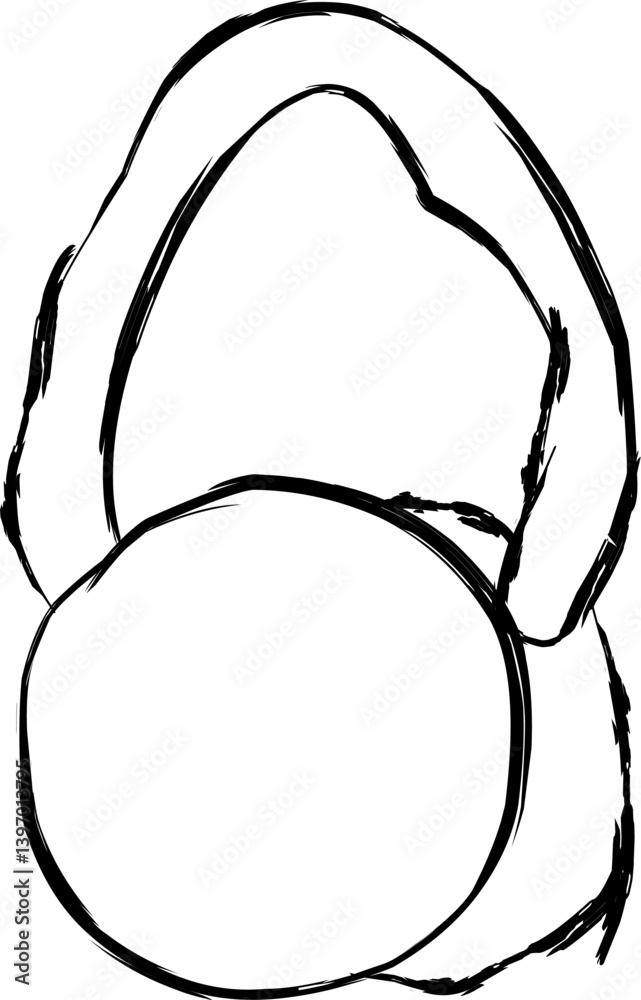 canteen bag icon in doodle style canteen bag icon in doodle style