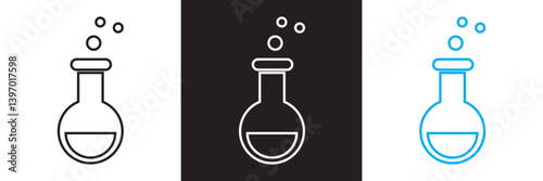 Laboratory icon .Design for decoration, sticker, icon, etc. Vector illustration. isolated on white and black background. EPS 10
