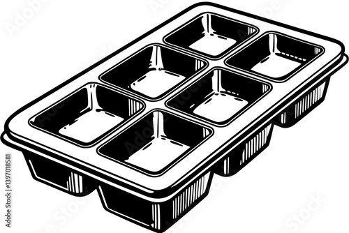 This scalable vector art is ideal for promoting storage solutions, organizing products, or decorating spaces with clean, minimalistic, and functional design concepts in both digital and print formats.