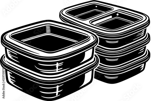 This scalable vector art is ideal for promoting storage solutions, organizing products, or decorating spaces with clean, minimalistic, and functional design concepts in both digital and print formats.