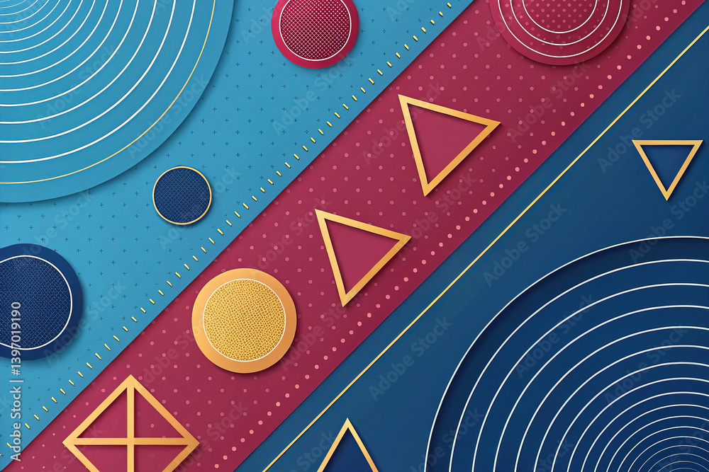 Modern abstract background in light blue and yellow orange, futuristic background, geometric background