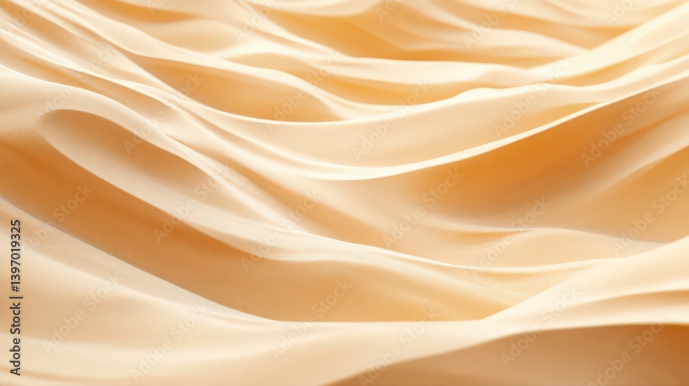 Obraz premium Pale Peach Fabric Drape: Smooth Texture and Gentle Waves