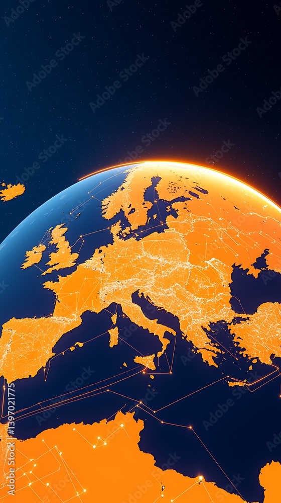 Naklejka premium European Earth Orbiting