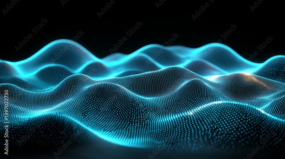 Interface with Digital Bright Green and Blue Abstract Elements Interface with Digital Bright Green and Blue Abstract Elements