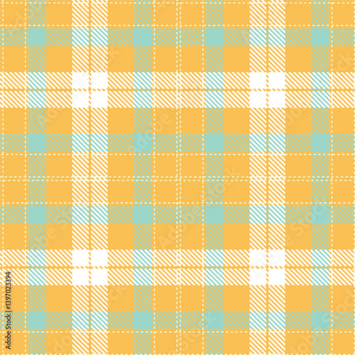 Dusty butterscotch and Cool ecru Seamless Tartan Textile Design