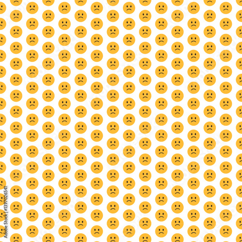 seamless pattern with yellow face circles