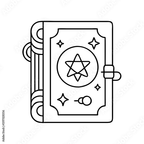spellbook icon, spellbook vector illustration-simple illustration of spellbook, perfect for spellbook logos and icons