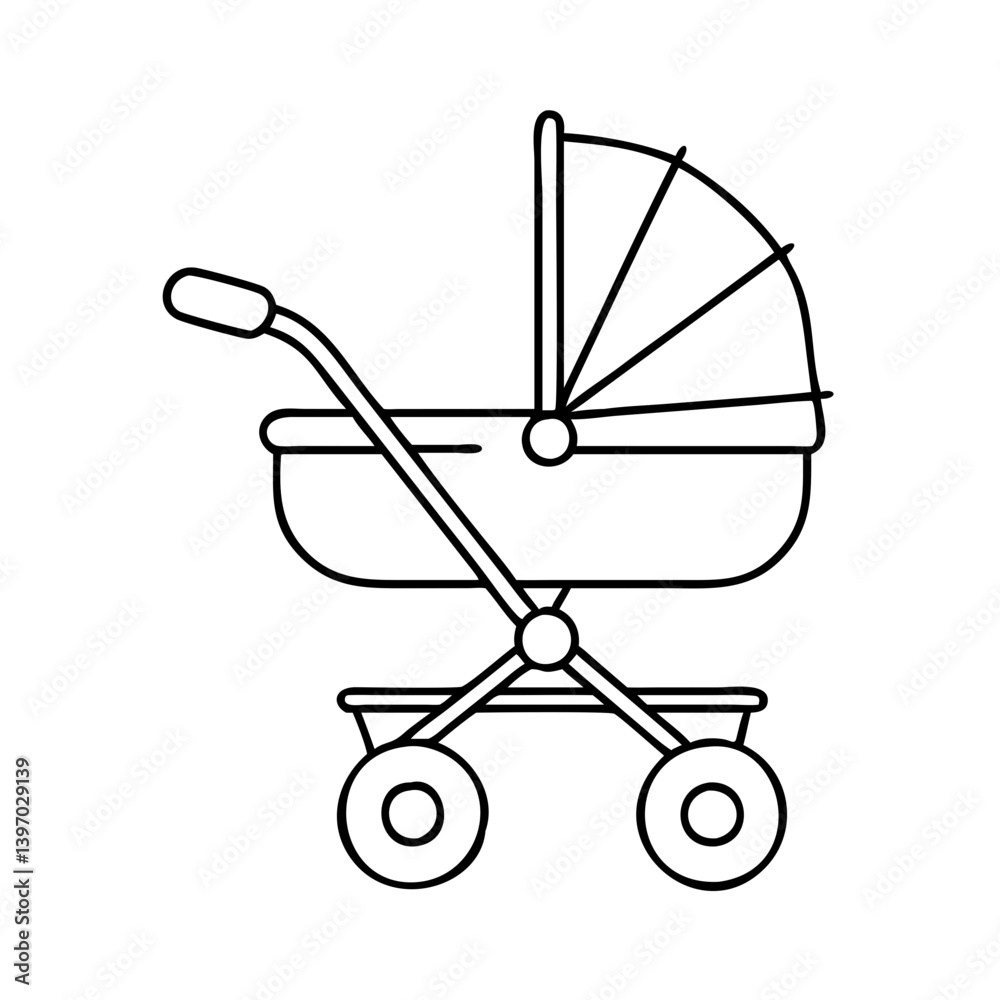 stroller icon, stroller vector illustration-simple illustration of stroller, perfect for stroller logos and icons stroller icon, stroller vector illustration-simple illustration of stroller, perfect for stroller logos and icons