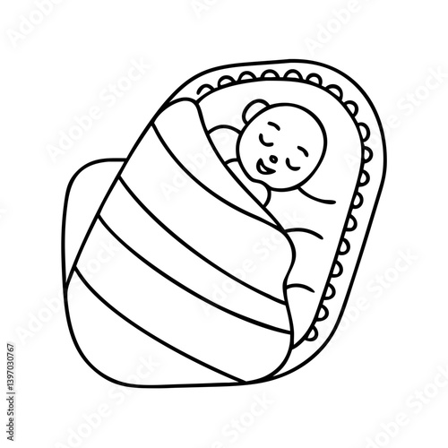 swaddle blanket icon, swaddle blanket vector illustration-simple illustration of swaddle blanket, perfect for swaddle blanket logos and icons