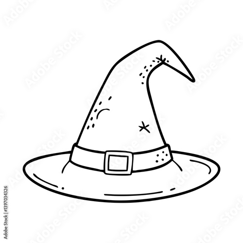 witch hat icon, witch hat vector illustration-simple illustration of witch hat, perfect for witch hat logos and icons