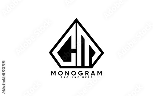 CM letter creative monogram vector logo design.
