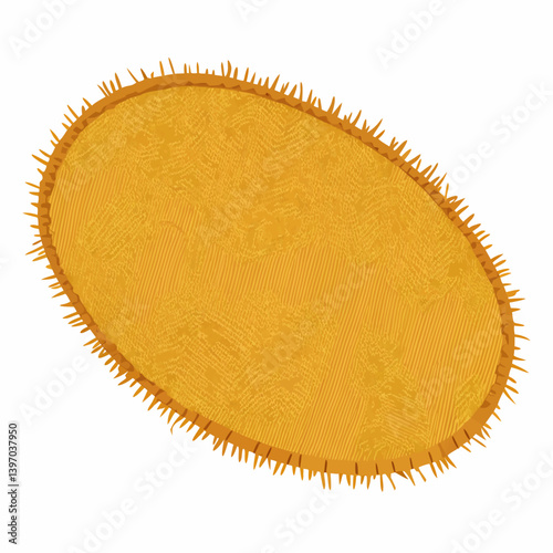 round wooden style mat
