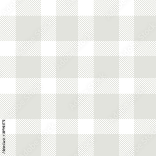 Light white Seamless Tartan with Fire light grey accents Textile Design