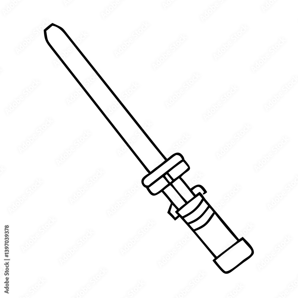 Fototapeta premium light saber icon, light saber vector illustration-simple illustration of light saber, perfect for light saber logos and icons