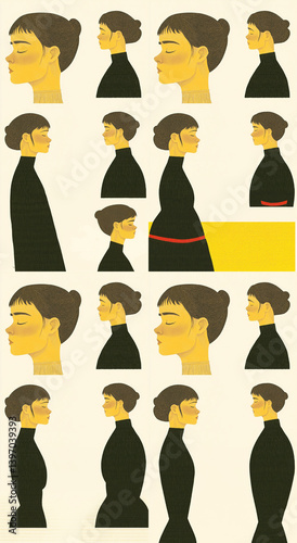 set of people faces