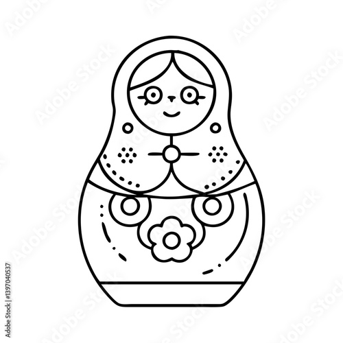 matryoshka doll icon, matryoshka doll vector illustration-simple illustration of matryoshka doll, perfect for matryoshka doll logos and icons