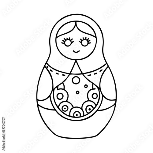 matryoshka doll icon, matryoshka doll vector illustration-simple illustration of matryoshka doll, perfect for matryoshka doll logos and icons