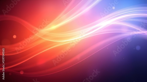 Warm Embrace: Intertwined Waveforms of Red and Blue Light