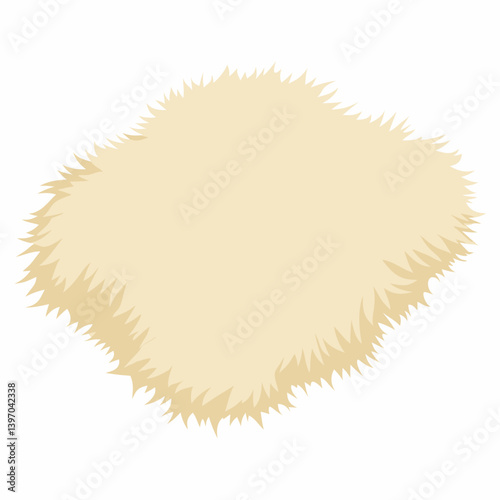 Sheep fur displayed on a white background, showcasing its soft texture and natural color variations.