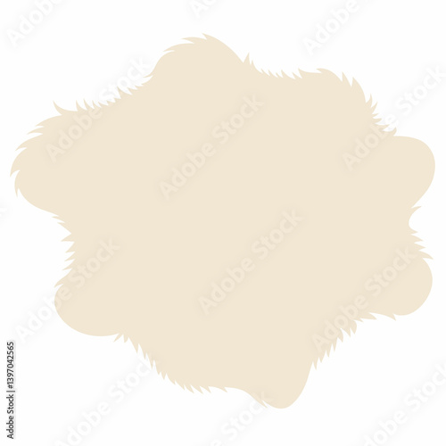 Sheep fur displayed on a white background, showcasing its soft texture and natural color variations.