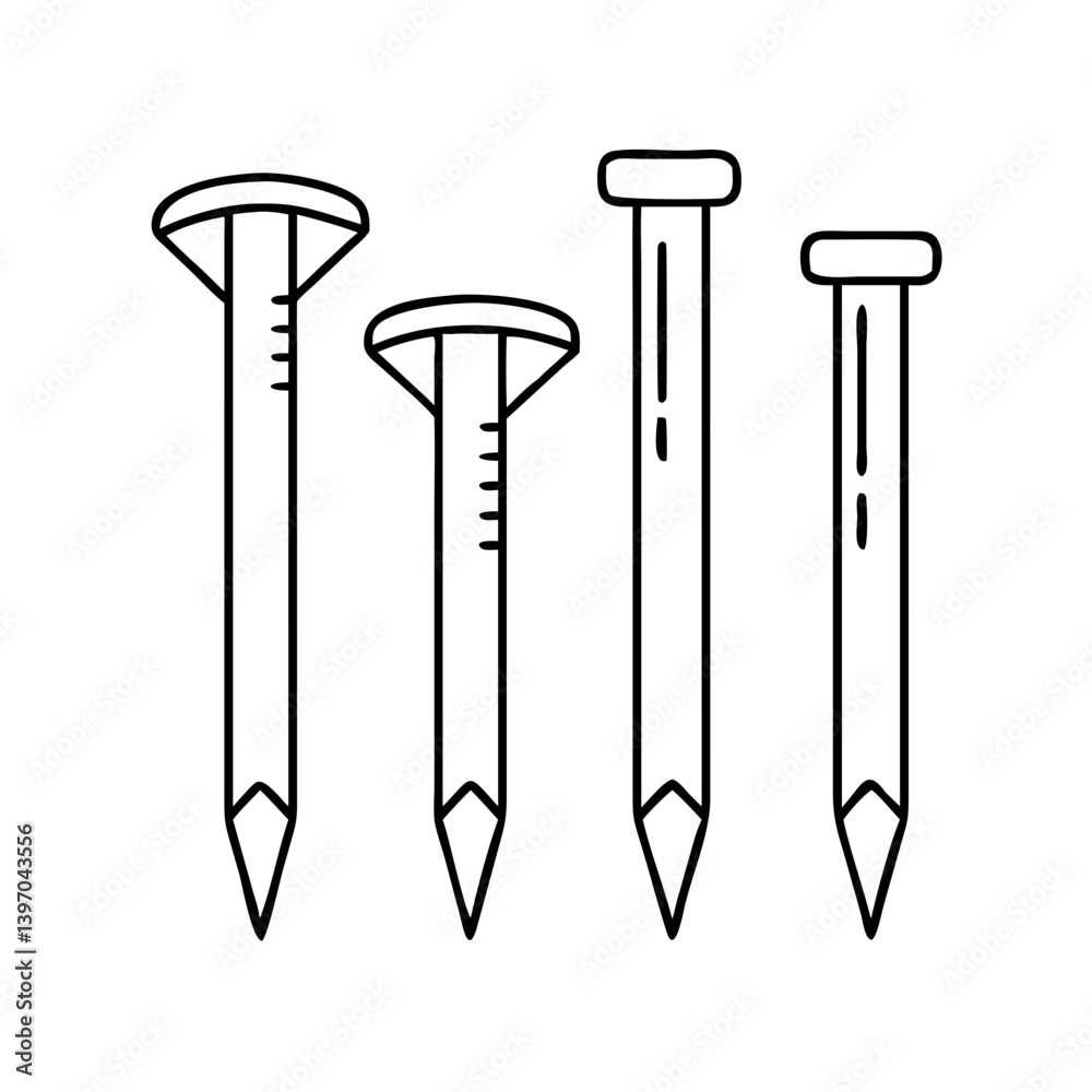 nails icon, nails vector illustration-simple illustration of nails, perfect for nails logos and icons nails icon, nails vector illustration-simple illustration of nails, perfect for nails logos and icons