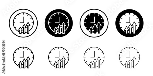 Continuous improvement icon Flat fill set collection