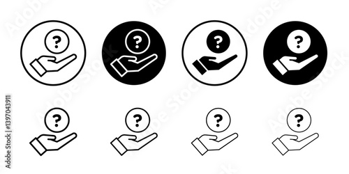 Curiosity icon Flat fill set collection