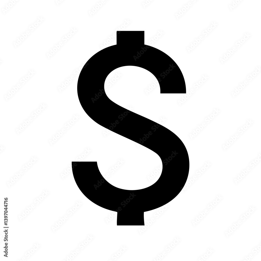 Dollar Sign Icon on White Background for Financial Blogs, Economic Content, Business Websites, and Marketing Materials Dollar Sign Icon on White Background for Financial Blogs, Economic Content, Business Websites, and Marketing Materials