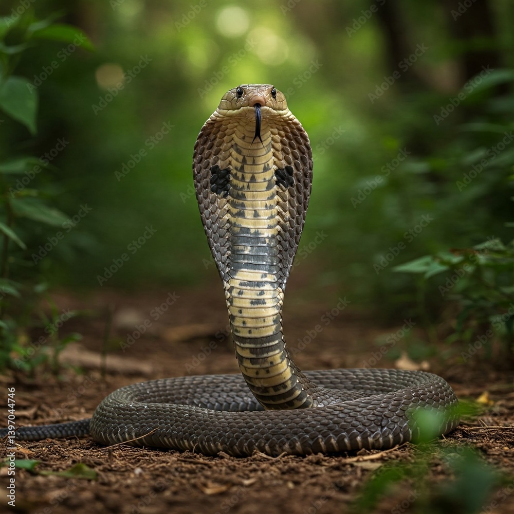 Fototapeta premium Cobra snake in the forest