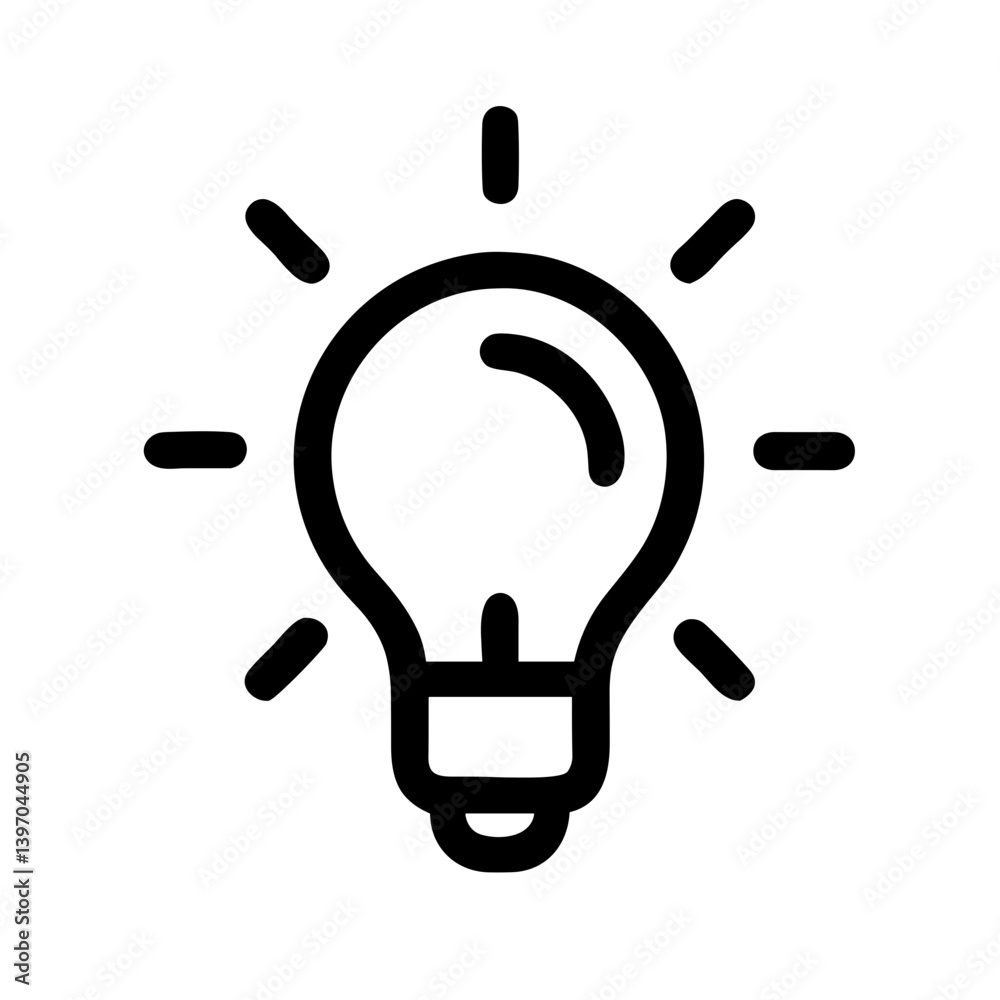Light Bulb Icon Symbolizing Ideas and Innovation for Creative Design, Business Presentations, Marketing Materials, and Educational Content Light Bulb Icon Symbolizing Ideas and Innovation for Creative Design, Business Presentations, Marketing Materials, and Educational Content
