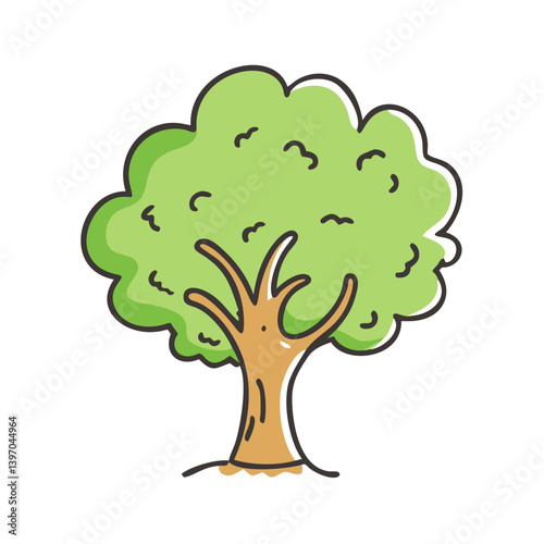 beech tree icon, beech tree vector illustration-simple illustration of beech tree, perfect for beech tree logos and icons