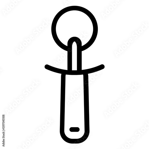 Pepperoni Pizza Slice Line Icon