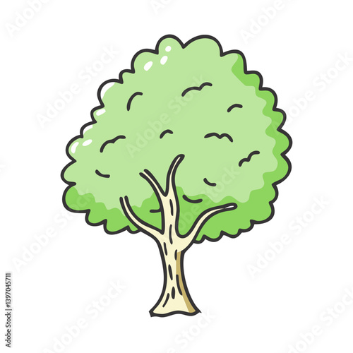 elm tree icon, elm tree vector illustration-simple illustration of elm tree, perfect for elm tree logos and icons