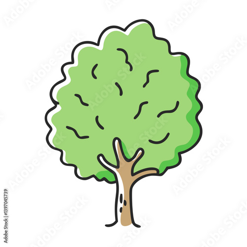 elm tree icon, elm tree vector illustration-simple illustration of elm tree, perfect for elm tree logos and icons
