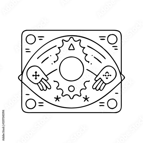 ouija board icon, ouija board vector illustration-simple illustration of ouija board, perfect for ouija board logos and icons